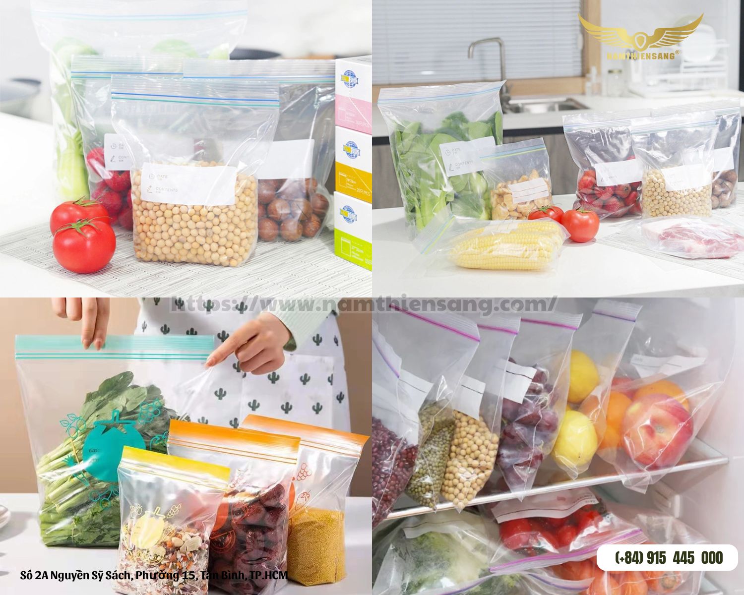 Các kích thước phổ biến của bao bì khi đựng thực phẩm đông lạnh